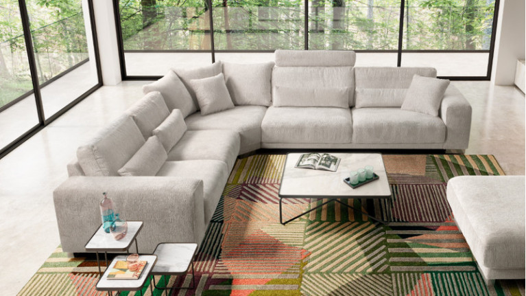 PANORAMA upright sofa | Ultra-configurable: style, comfort, volume