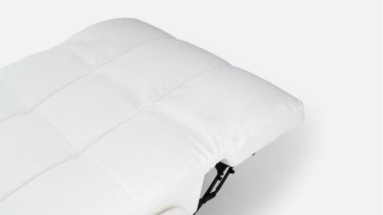 Modular single armchair with armrest, fabric, BEACH