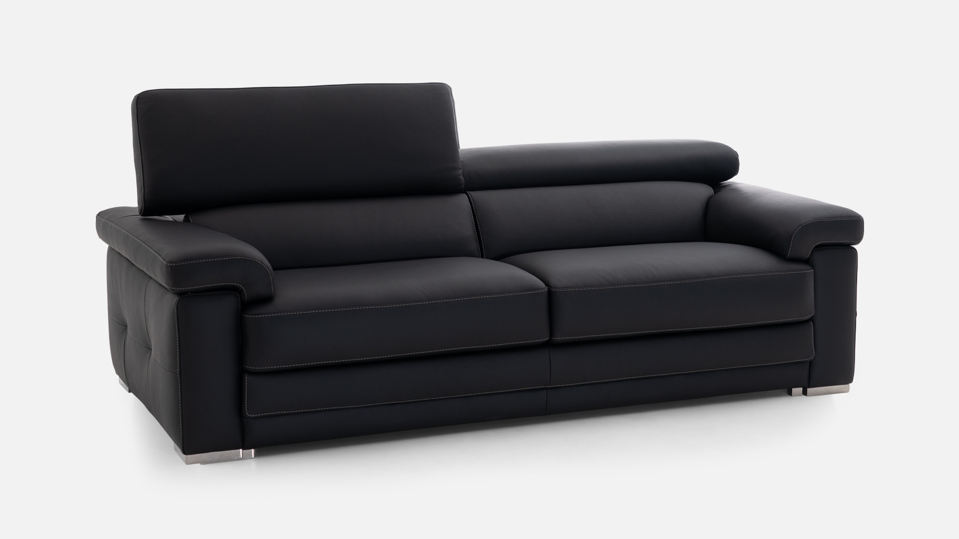 MONICA 3-seater leather sofa | Timeless elegance