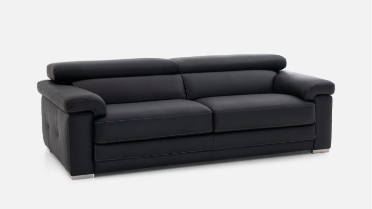 MONICA 3-seater leather sofa | Timeless elegance
