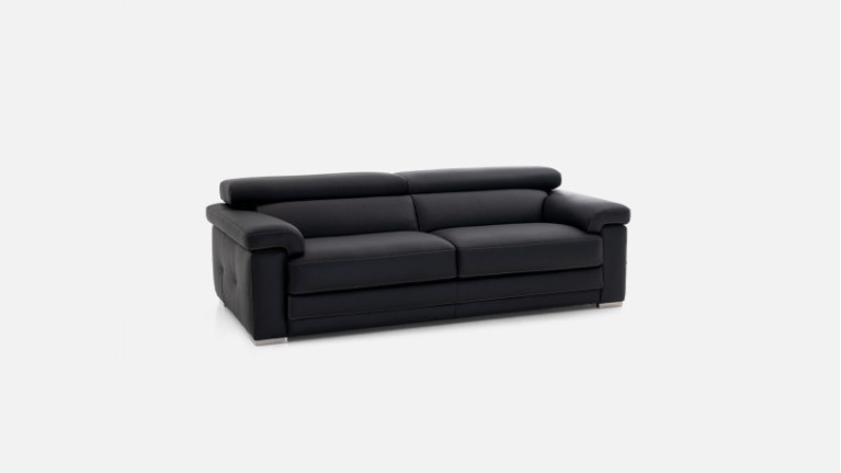 MONICA 3-seater leather sofa | Timeless elegance