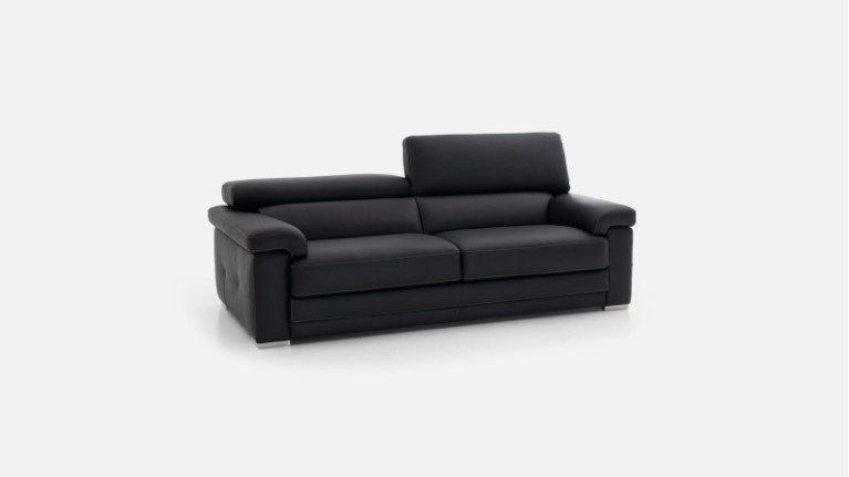 MONICA 3-seater leather sofa | Timeless elegance