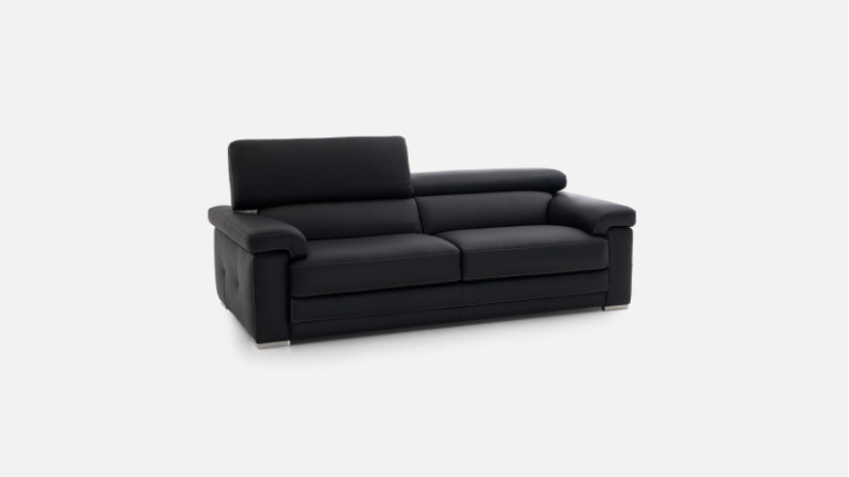 MONICA 3-seater leather sofa | Timeless elegance