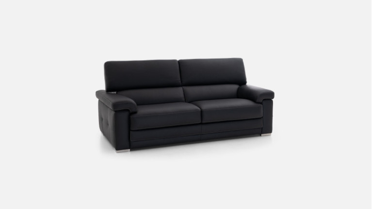 MONICA 2-seater leather sofa | Timeless elegance