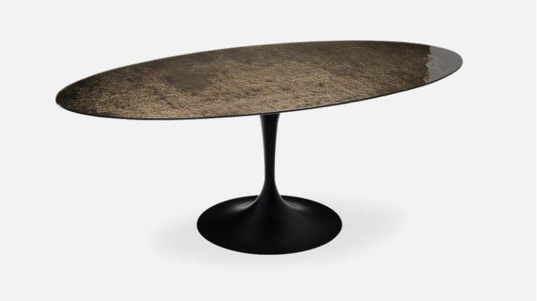 RETRO oval glass dining table | Beauté singulière