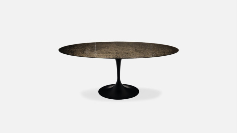 RETRO oval glass dining table | Beauté singulière