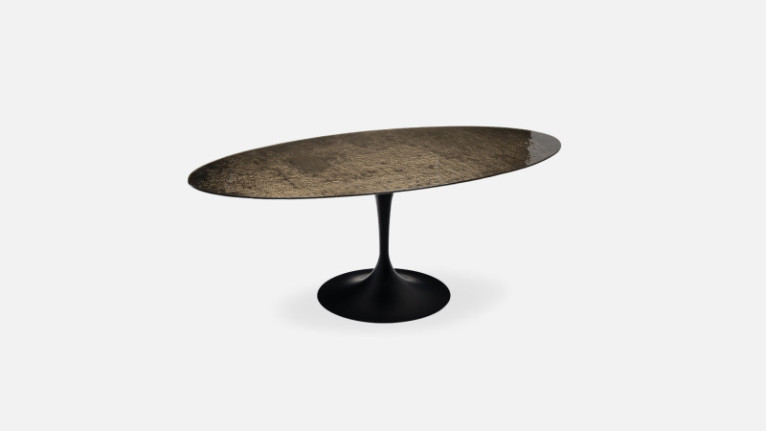 RETRO oval glass dining table | Beauté singulière