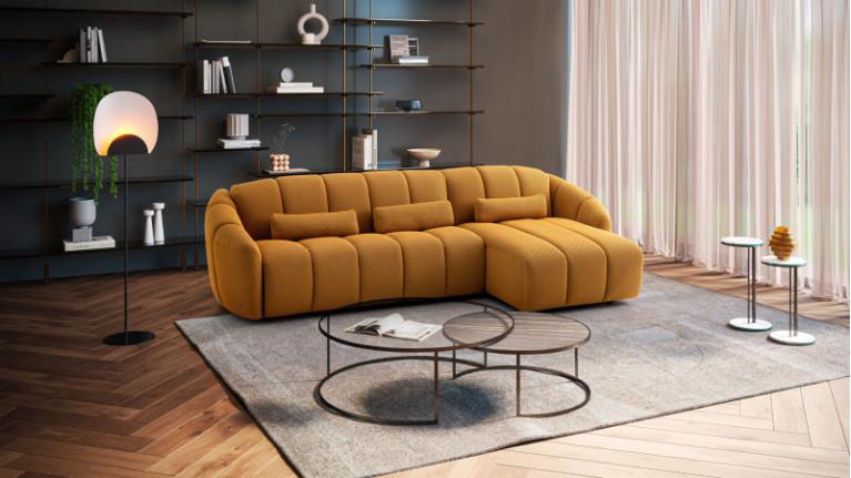 3D fabric corner sofa TEDDY | Welcoming curves