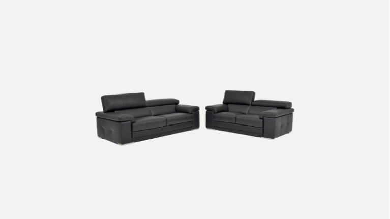 MONICA 2-seater leather sofa | Timeless elegance