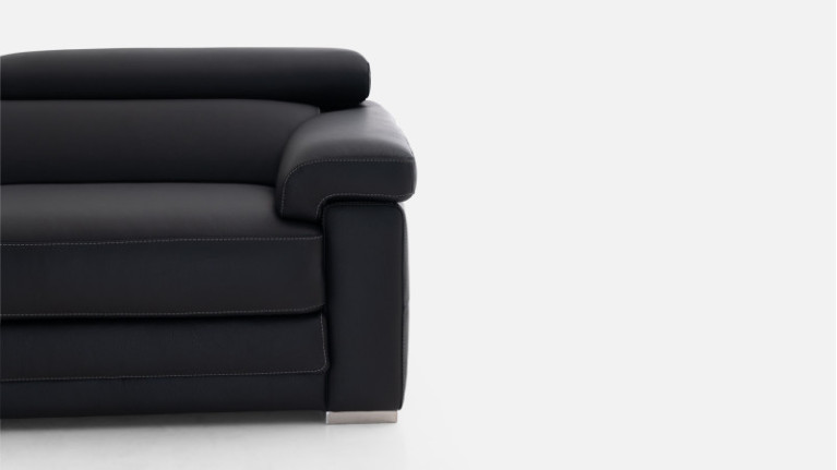 MONICA 3-seater leather sofa | Timeless elegance