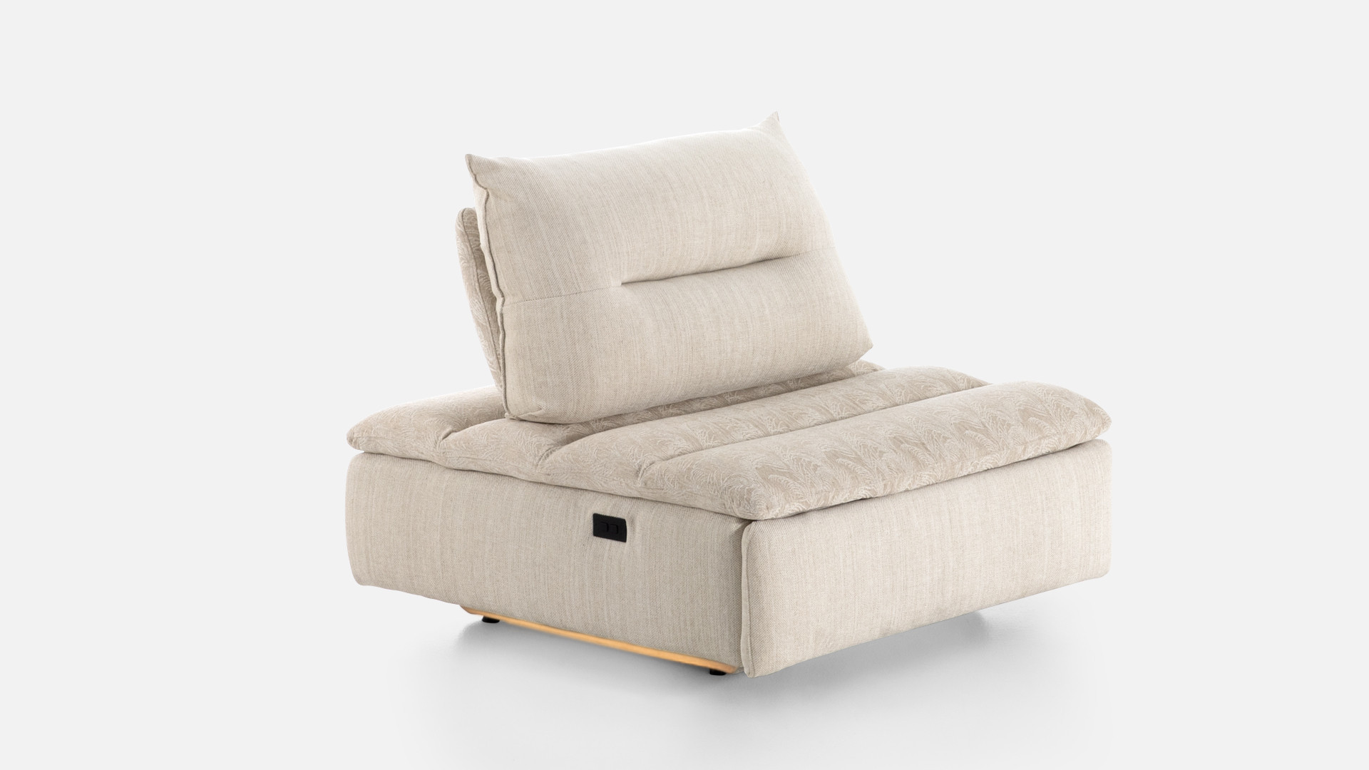 Chauffeuse tissu beige et rétroéclairé NEW BYBLOS