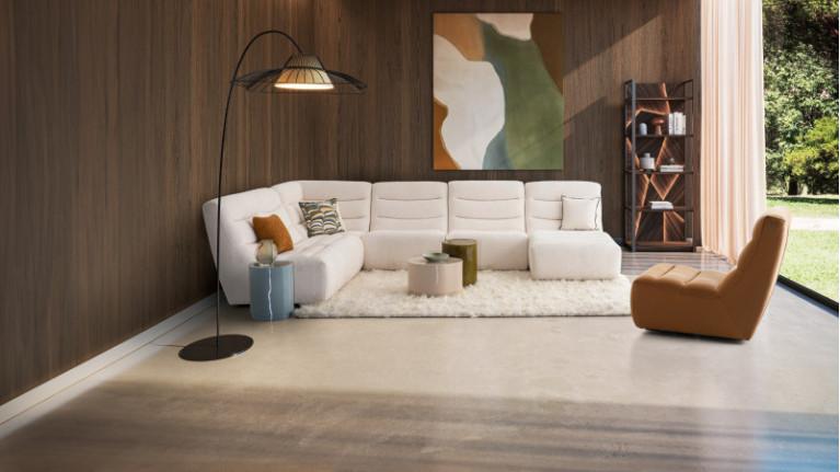 LOTUS fabric modular corner sofa