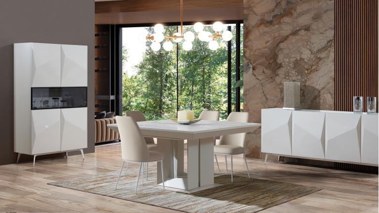 ORIGAMI square extendable dining table | Minimalist design