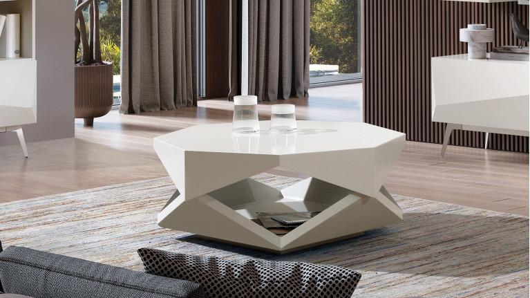 White lacquer coffee table ORIGAMI | Minimalist design