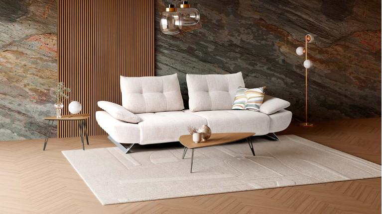 Straight sofa, soft seat, adjustable seat, LEVEL