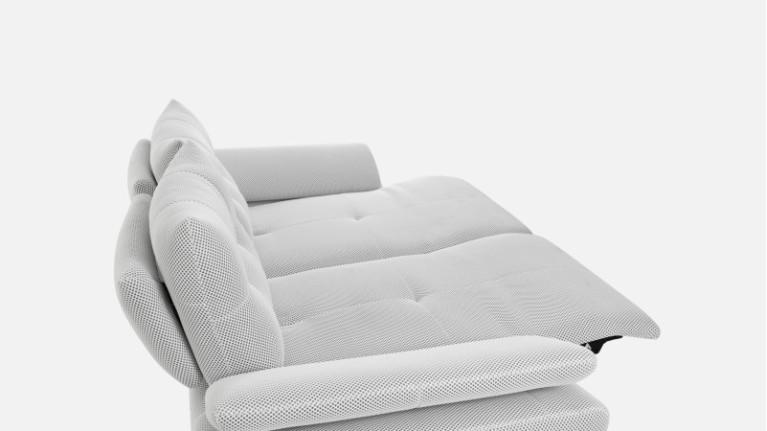 LEVEL 3D fabric recliner sofa | A space of softness