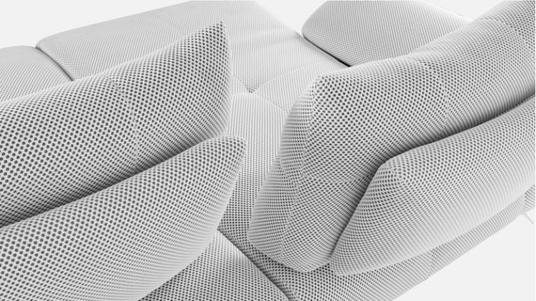 LEVEL 3D fabric recliner sofa | A space of softness