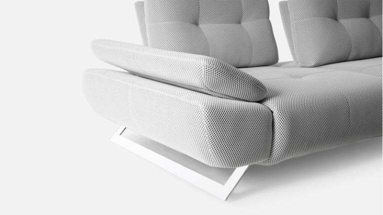 LEVEL 3D fabric recliner sofa | A space of softness