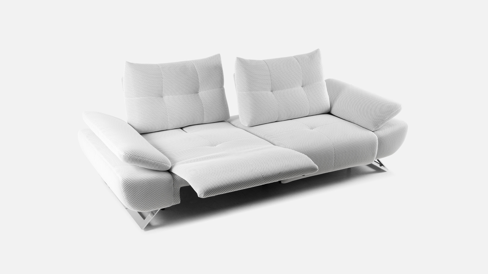 LEVEL recliner sofa - Adjustable seat depth and great comfort for this designer sofa, available in 100 colors.