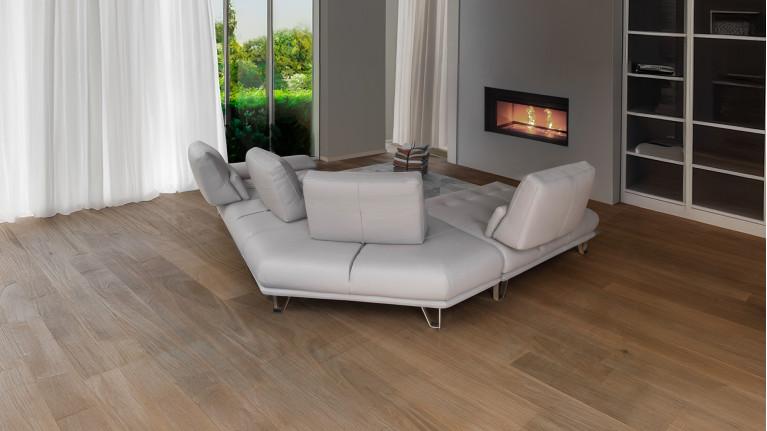 FLY leather corner sofa | A contemporary living room