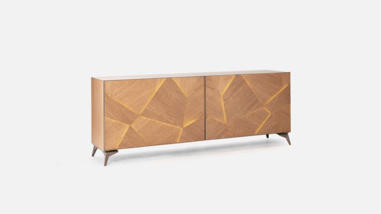 ECLIPSE 4-door sideboard | Matte smoked wood sideboard