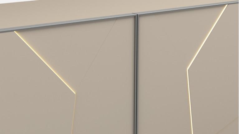 ECLIPSE 4-door sideboard | Matte smoked wood sideboard