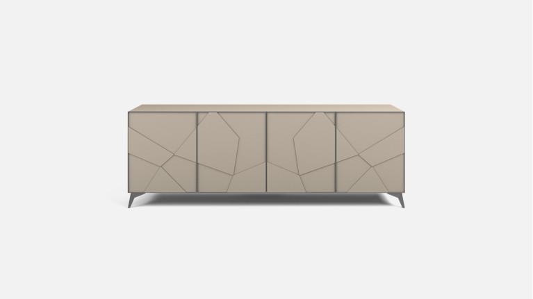 ECLIPSE 4-door sideboard | Matte smoked wood sideboard