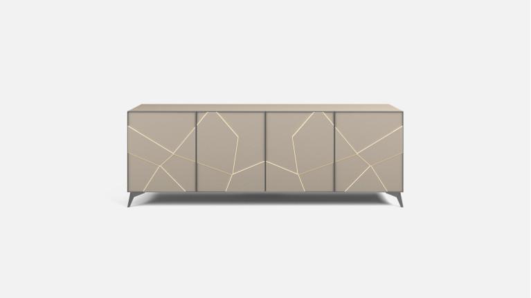 ECLIPSE 4-door sideboard | Matte smoked wood sideboard