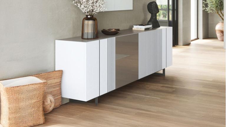 4-door light oak buffet PIANA | Quality for your living room