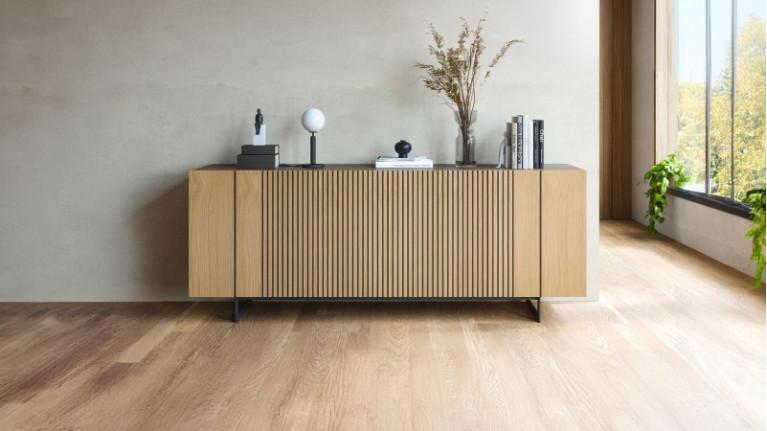 4-door light oak buffet PIANA | Quality for your living room