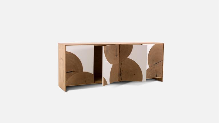 EQUINOXE | Ode to light and nature 4-door lacquer sideboard
