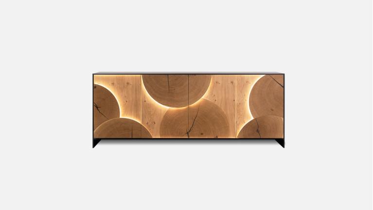 EQUINOXE | Ode to light and nature 4-door lacquer sideboard