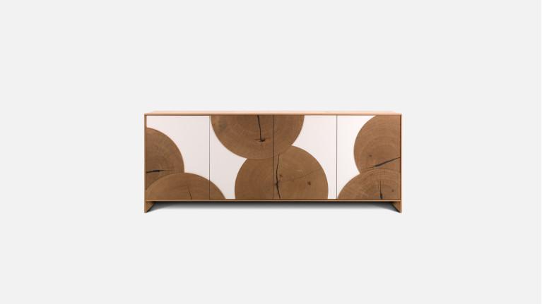 EQUINOXE | Ode to light and nature 4-door lacquer sideboard
