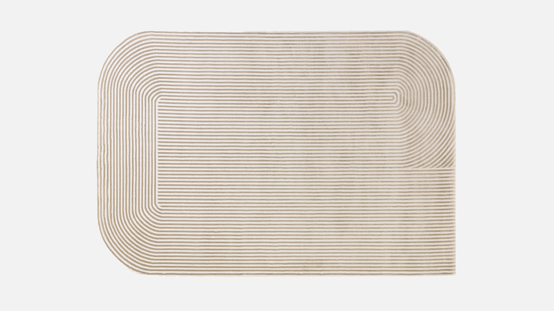 Designer rug with clean lines and a graphic shape, KUZA SHAPE
