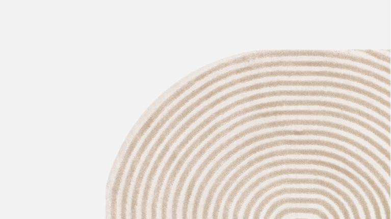 Designer rug with clean lines and a graphic shape, KUZA SHAPE