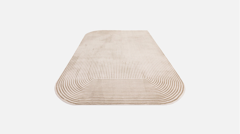 Designer rug with clean lines and a graphic shape, KUZA SHAPE