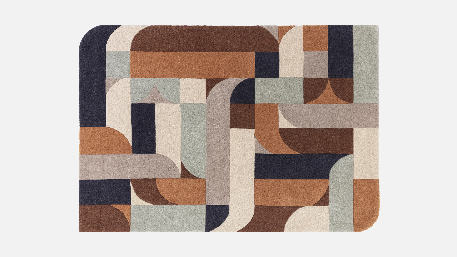 KLOTSKI rug | Geometric shapes and elegant curves