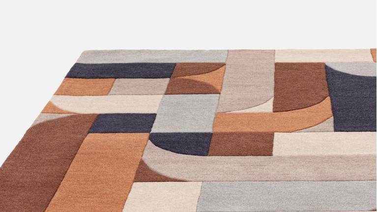 KLOTSKI rug | Geometric shapes and elegant curves
