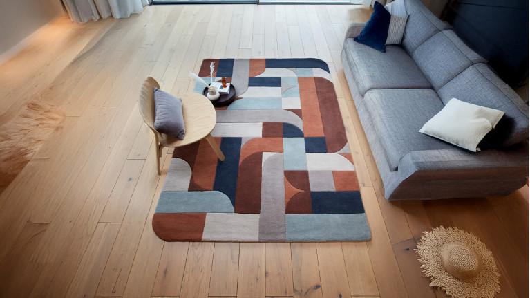 KLOTSKI rug | Geometric shapes and elegant curves