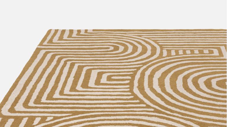 100% wool carpet, tufted, maze pattern, CURVE