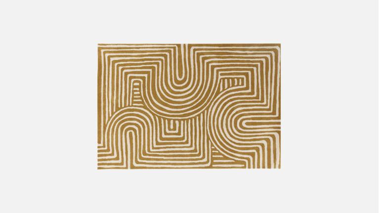 100% wool carpet, tufted, maze pattern, CURVE