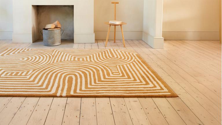 100% wool carpet, tufted, maze pattern, CURVE