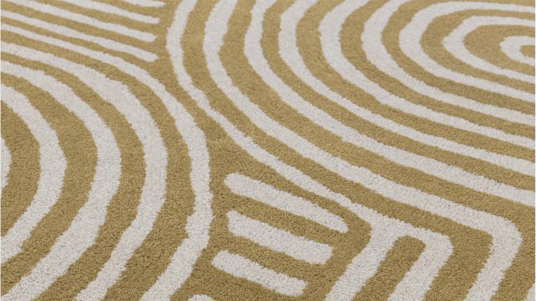 100% wool carpet, tufted, maze pattern, CURVE