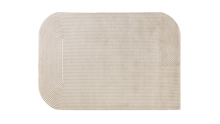 Designer rug with clean lines and a graphic shape, KUZA SHAPE
