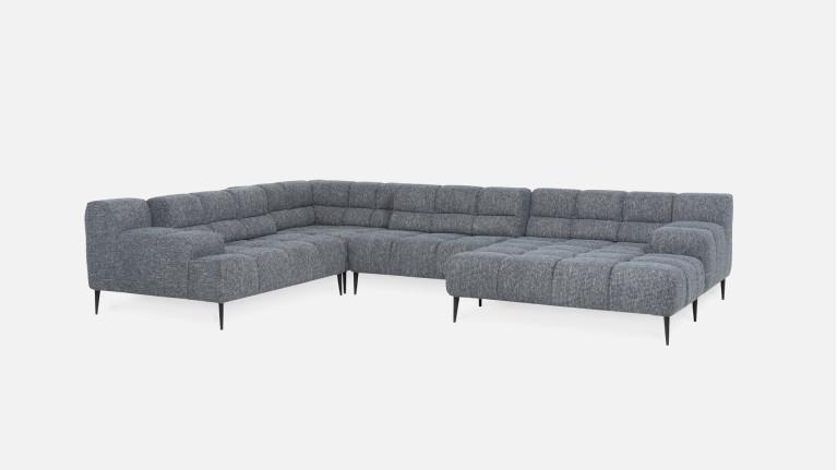 LIAM panoramic fabric corner sofa | Adjustable seat depth