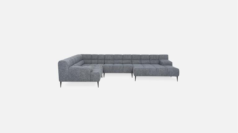 LIAM panoramic fabric corner sofa | Adjustable seat depth