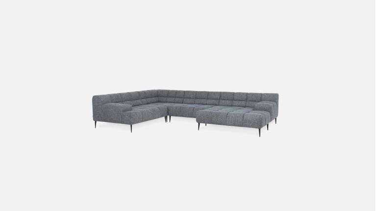 LIAM panoramic fabric corner sofa | Adjustable seat depth