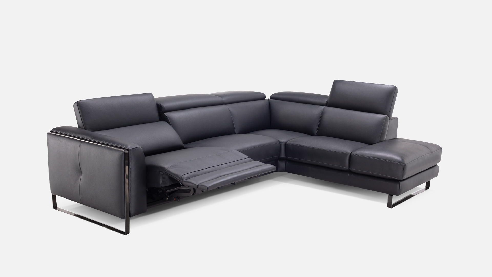 Leather corner recliner sofa RADLEY | Le maximum du bien-être