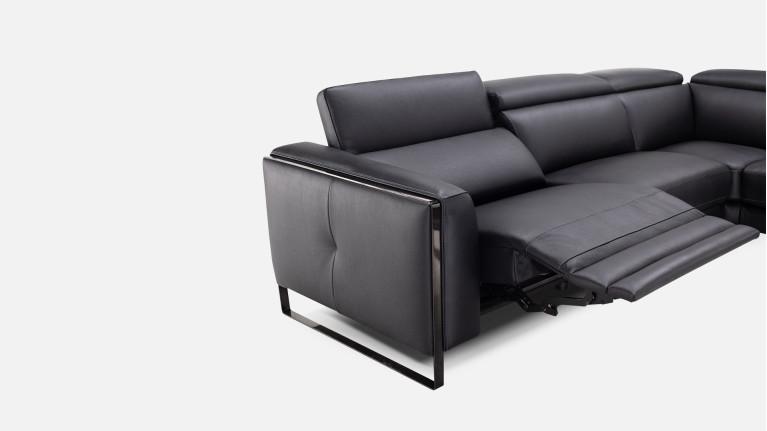 Leather corner recliner sofa RADLEY | Le maximum du bien-être