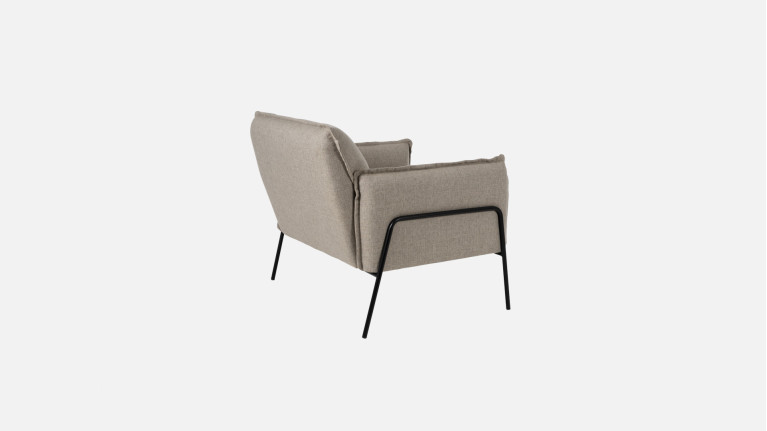 GRACE fabric armchair | Cosy beige or grey seat